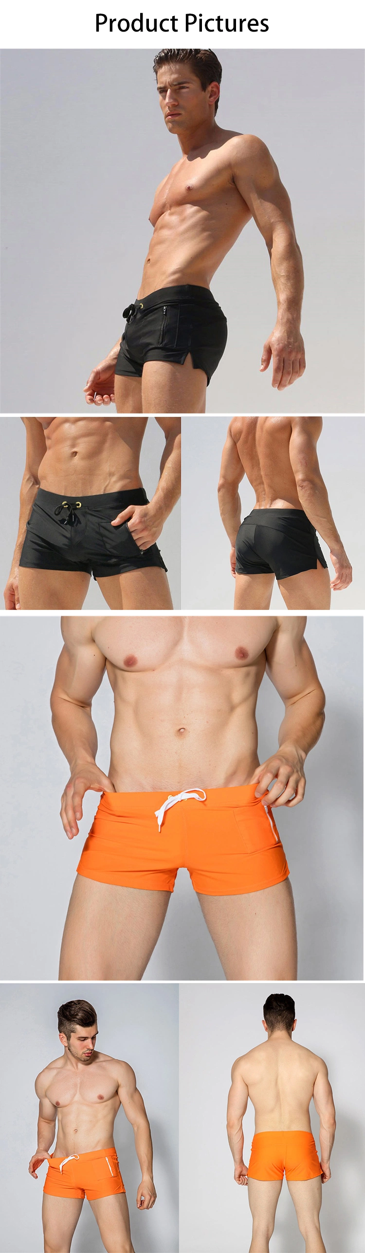 Promotional Custom Logo Quick Dry Blank Mens Swimwear & Beachwear